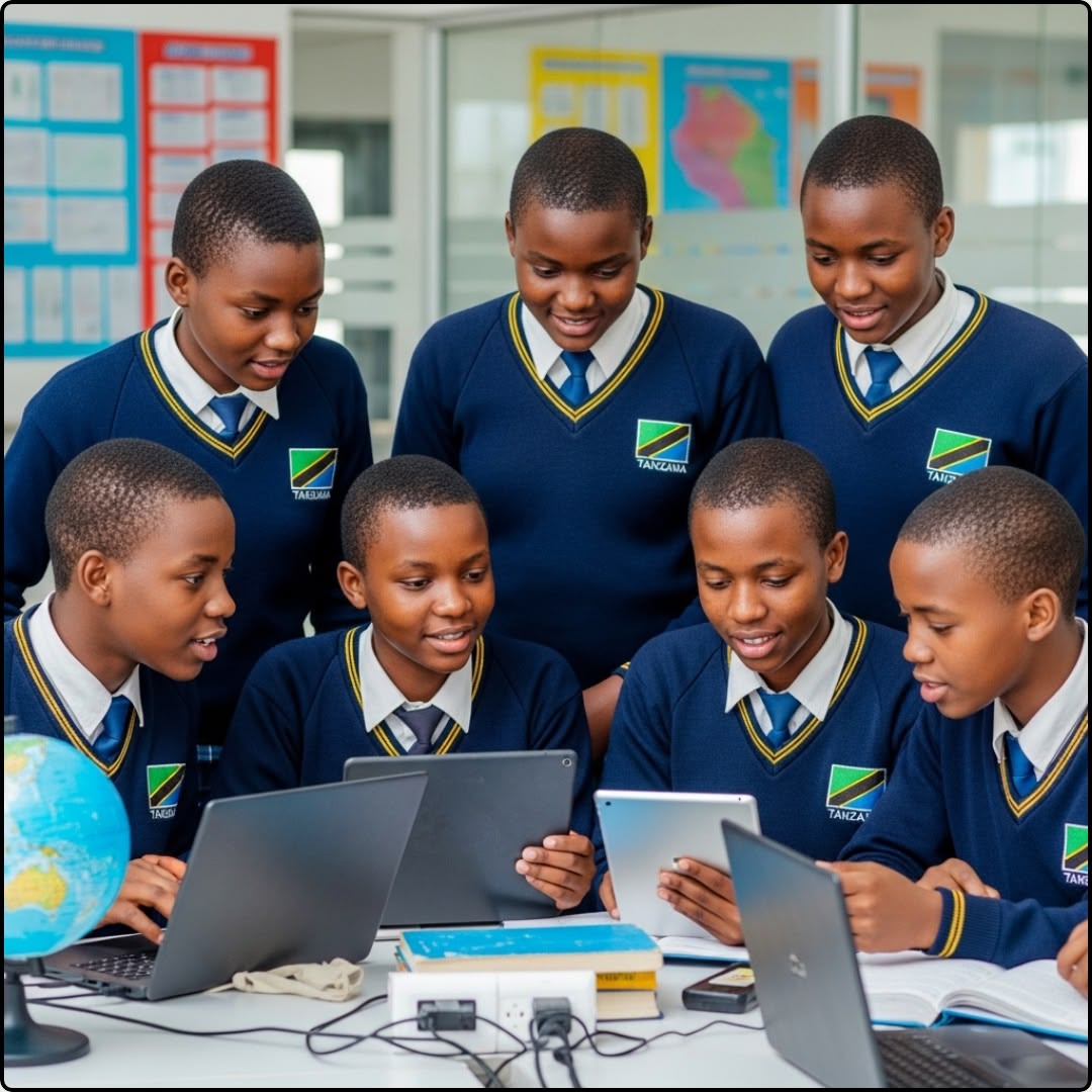 Élèves utilisant des outils numériques dans le cadre de SMARTSCHOOL.